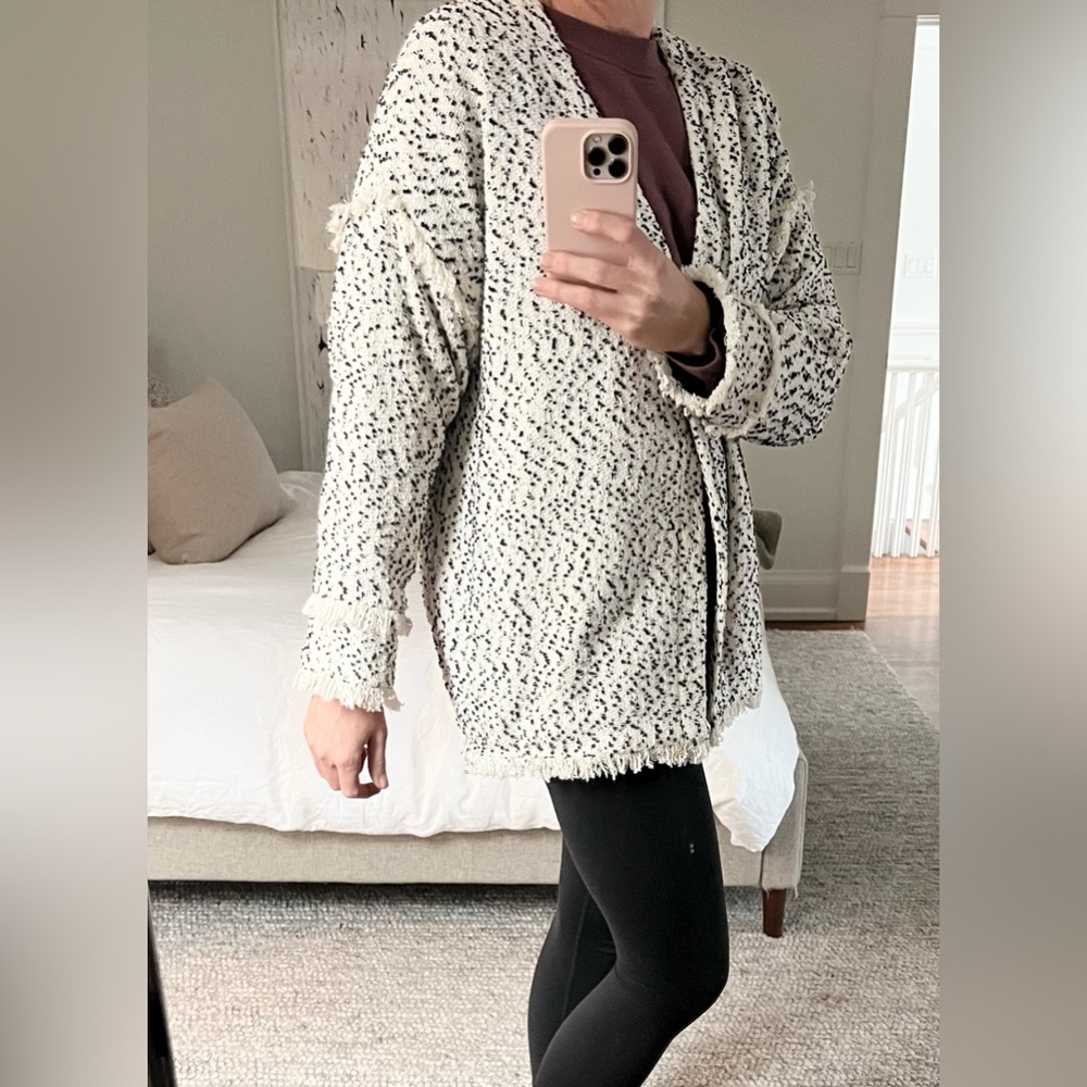 Hatch Collective tweed maternity jacket/cardigan